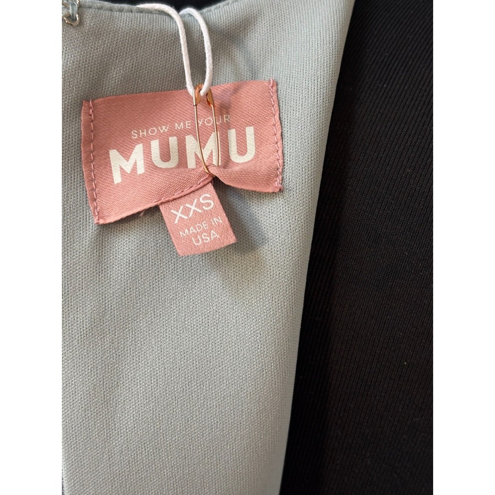 Show me your Mumu Bridesmaid Gown Womens Size XXS Gray Round Neck Sleeveless NWT - Picture 5 of 12